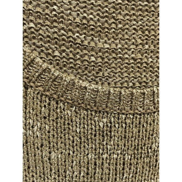 Coldwater Creek Taupe  Knit Tank Top Crocheted Edges Stretch Sz 2X 20-22 EUC - Picture 3 of 8